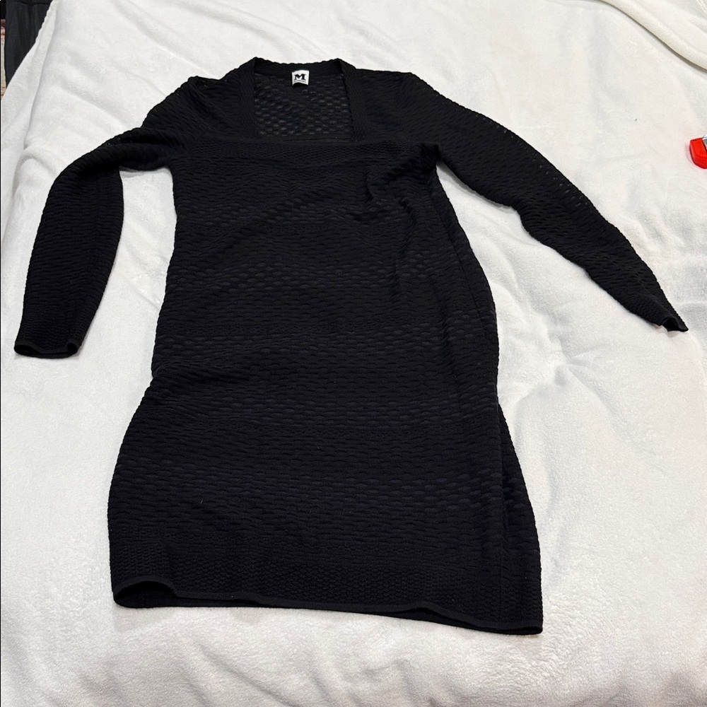 M by Missoni Black Midi Dress Italian 46